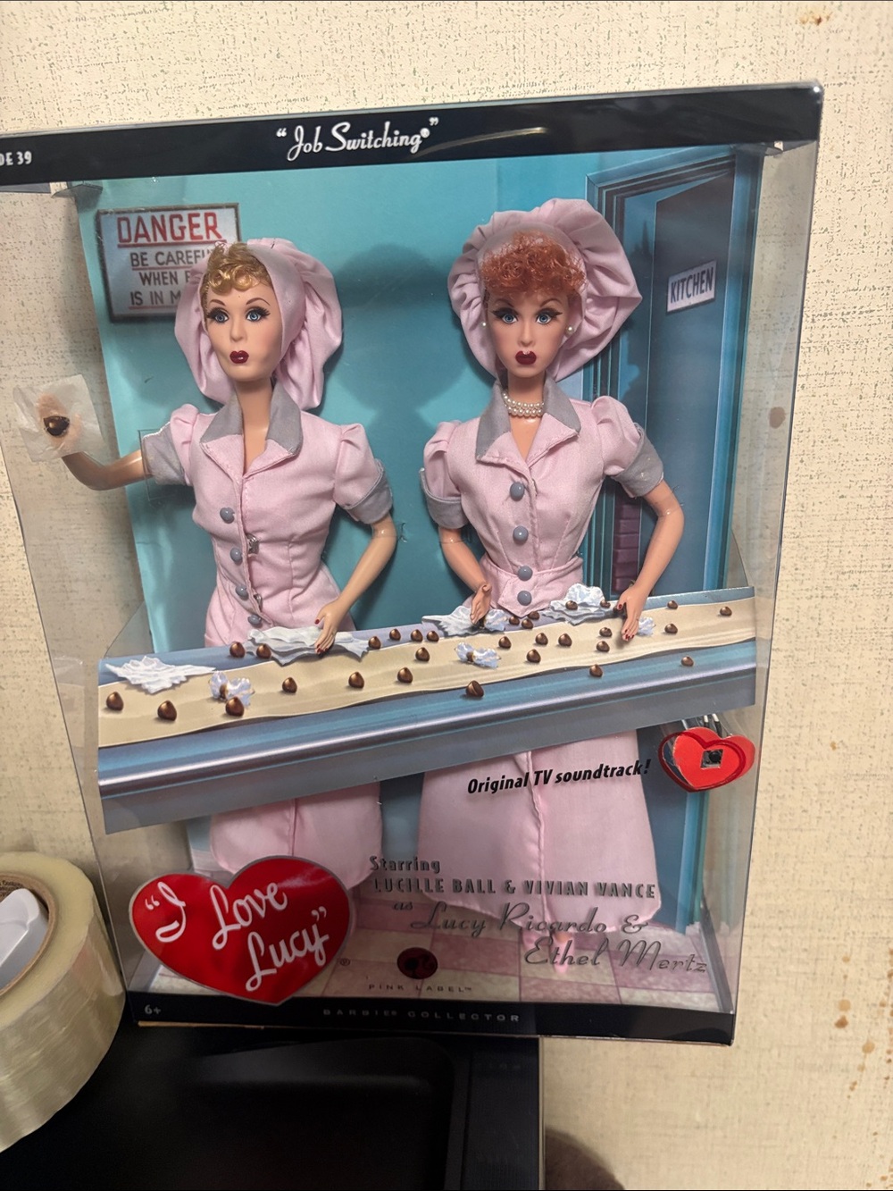 Mattel I Love Lucy Pink Nurse/Factory Dolls Set